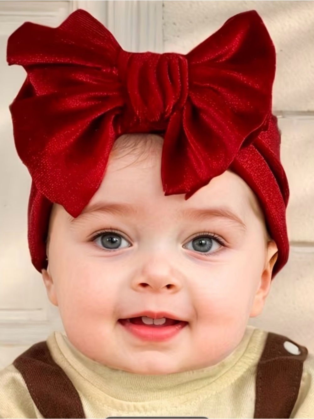 Large Red Baby Bow Headwrap bow. Baby. Toddler